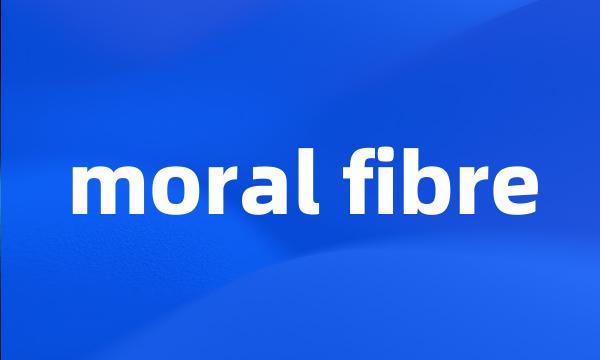 moral fibre