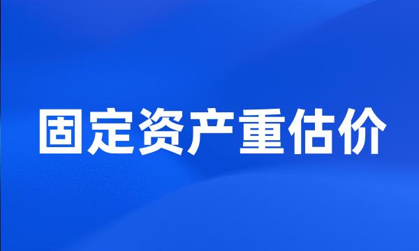 固定资产重估价