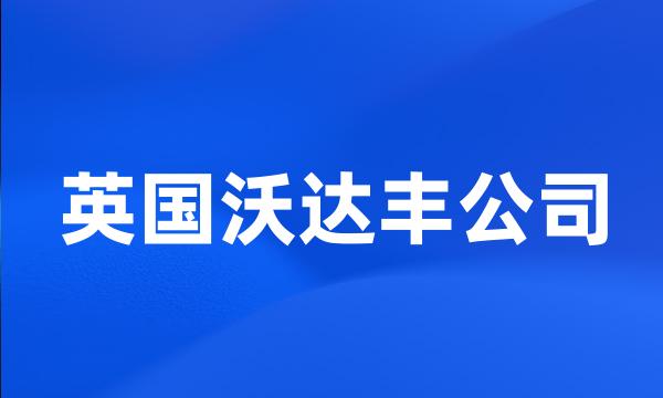 英国沃达丰公司