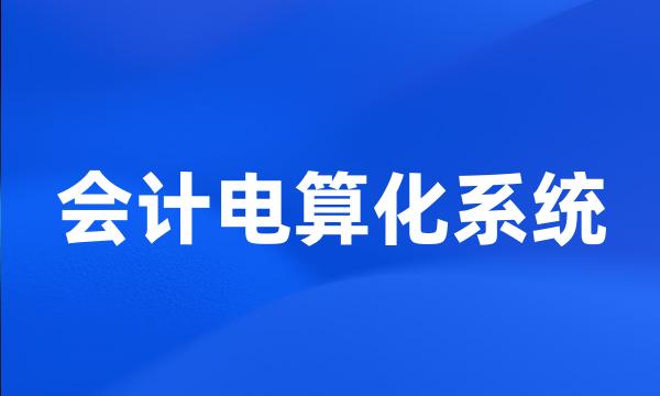 会计电算化系统