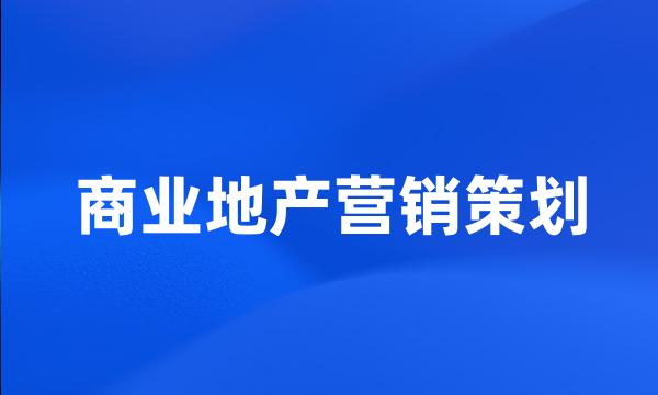 商业地产营销策划