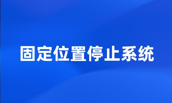 固定位置停止系统