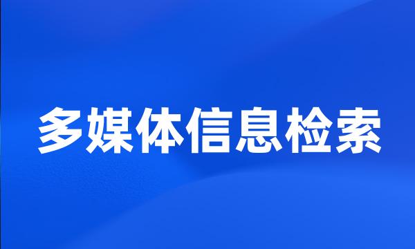 多媒体信息检索