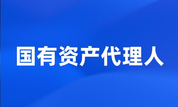 国有资产代理人