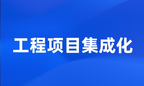 工程项目集成化