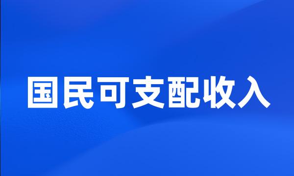 国民可支配收入