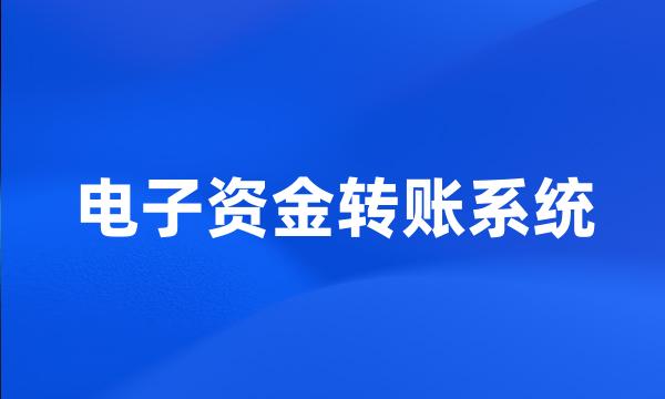 电子资金转账系统