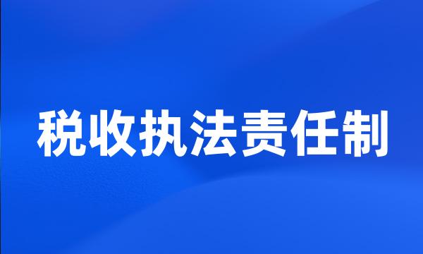 税收执法责任制