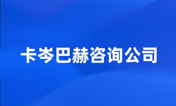 卡岑巴赫咨询公司