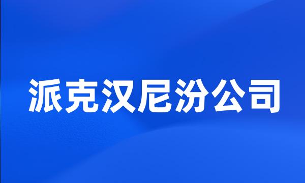 派克汉尼汾公司