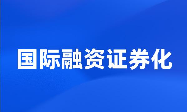 国际融资证券化