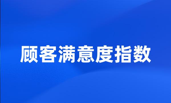 顾客满意度指数