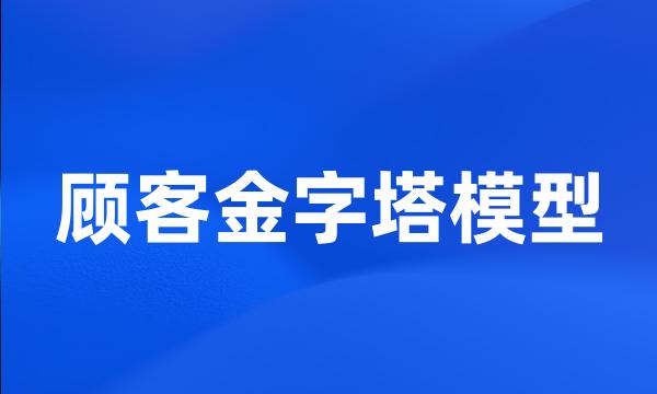 顾客金字塔模型