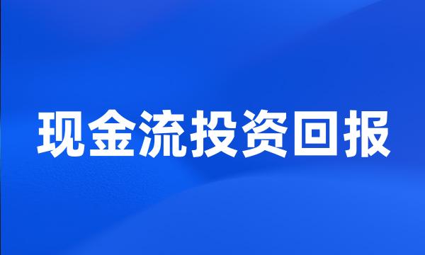 现金流投资回报