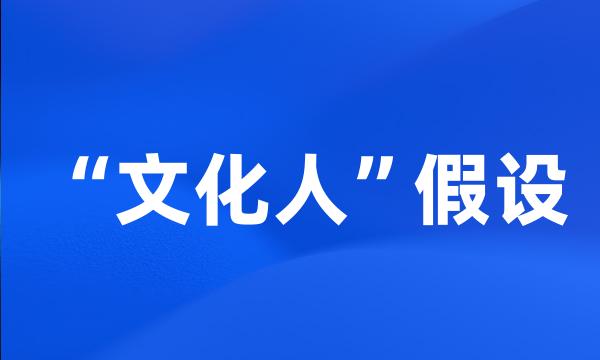 “文化人”假设