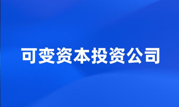 可变资本投资公司