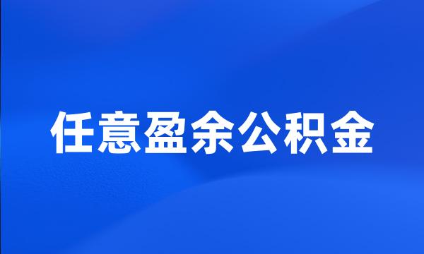 任意盈余公积金