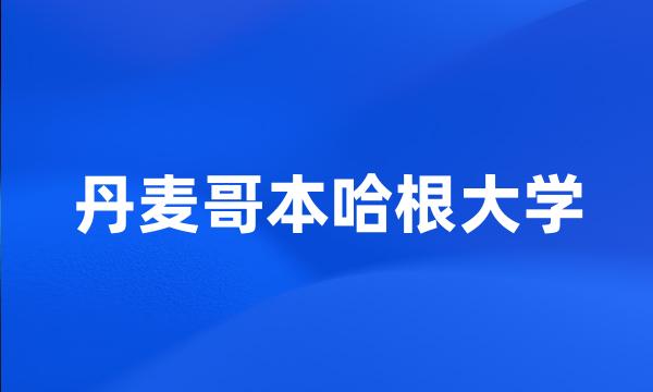 丹麦哥本哈根大学