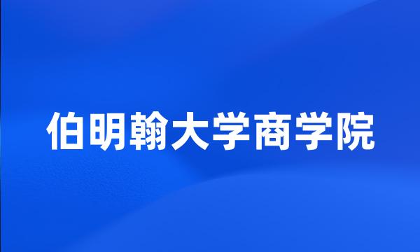 伯明翰大学商学院