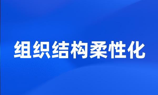 组织结构柔性化