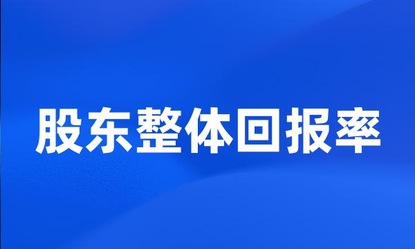 股东整体回报率