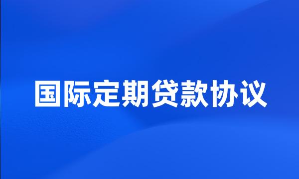 国际定期贷款协议