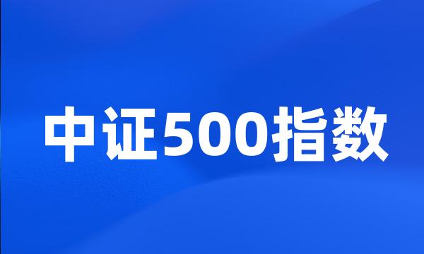 中证500指数