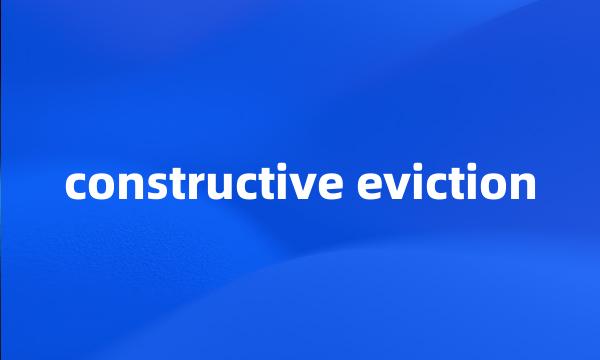 constructive eviction