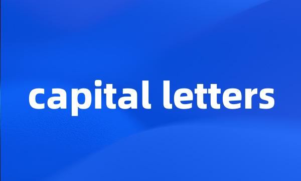 capital letters