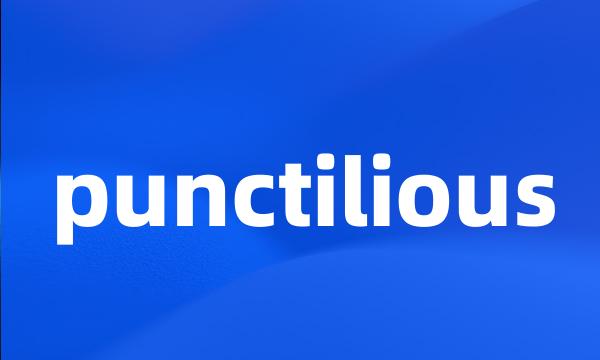 punctilious