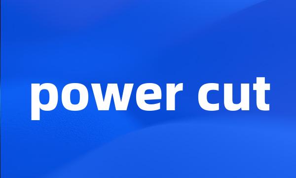 power cut