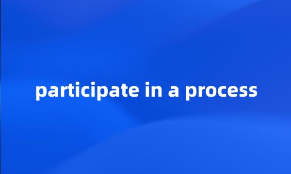 participate in a process