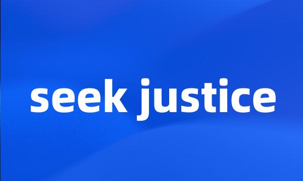 seek justice