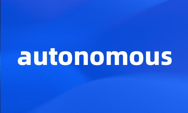 autonomous