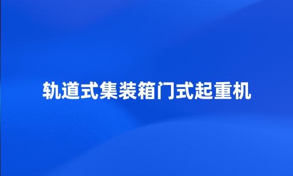 轨道式集装箱门式起重机