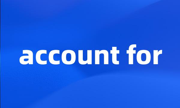 account for