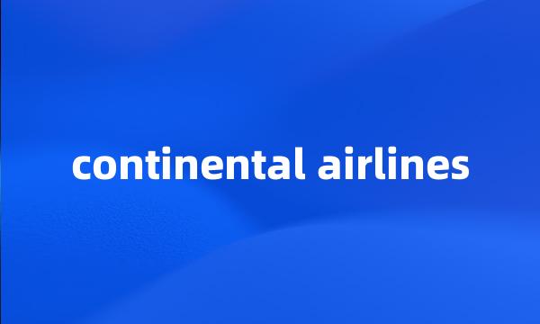 continental airlines