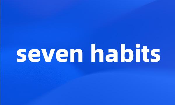 seven habits