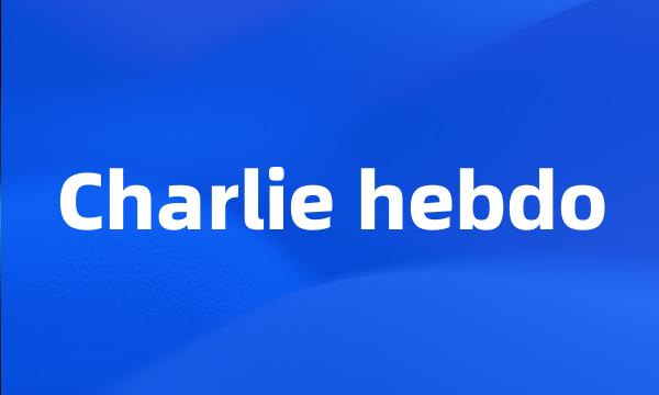 Charlie hebdo