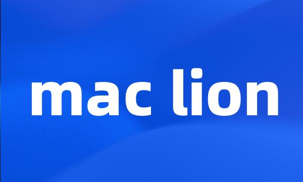 mac lion