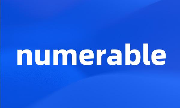 numerable