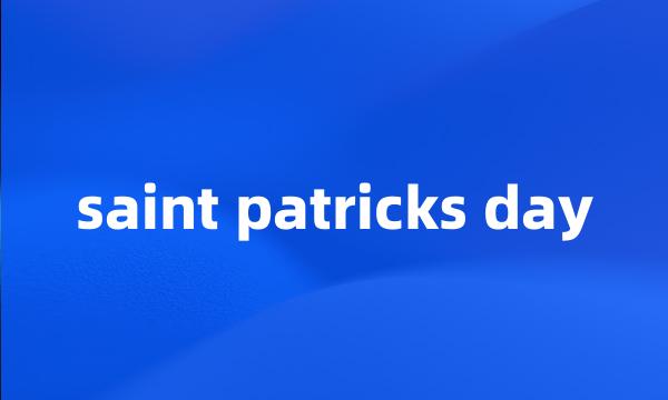 saint patricks day