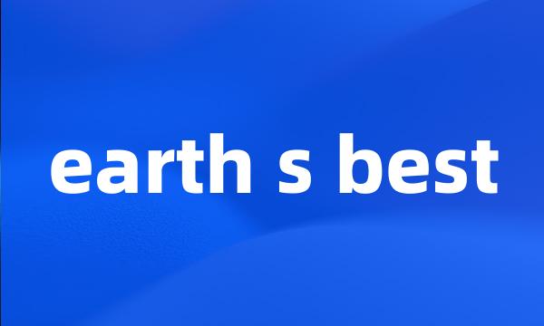 earth s best