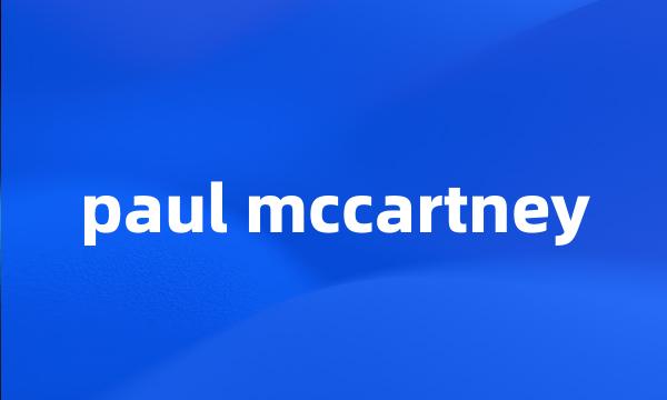 paul mccartney