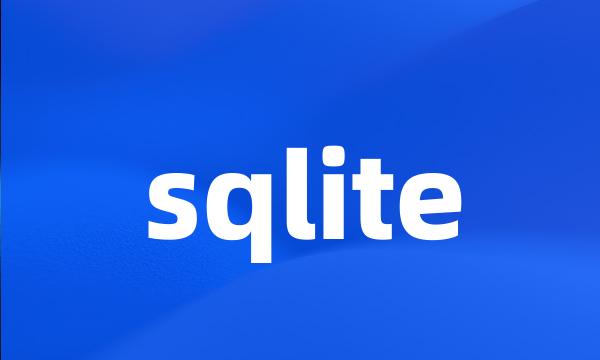 sqlite