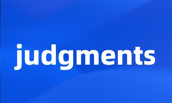 judgments