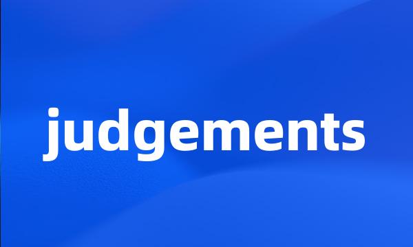 judgements