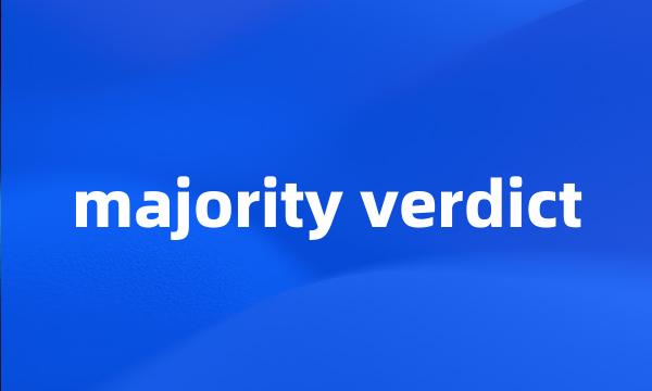 majority verdict