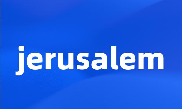 jerusalem