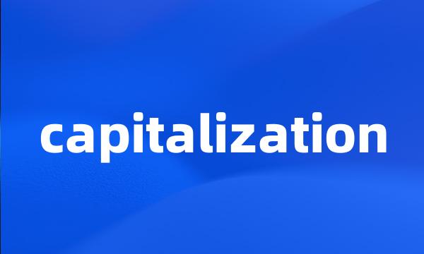 capitalization